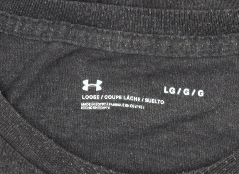 Under Armour Men's Grey Graphic Logo Relaxed Fit T-Shirt Size L