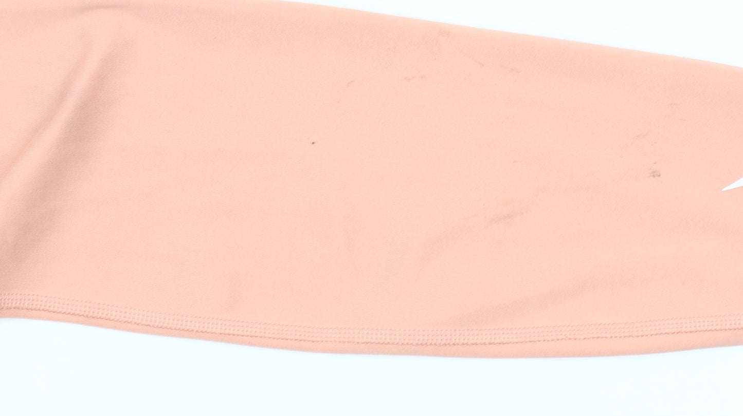 Nike Womens Peach Dri-FIT Leggings XS Slim Fit Activewear