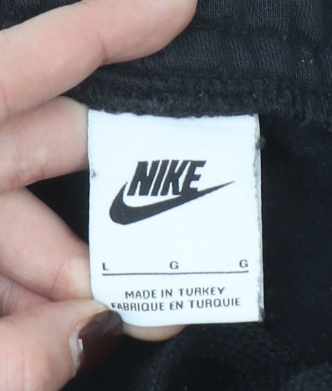 Nike Men's Black Cargo Fleece Jogger Trousers L