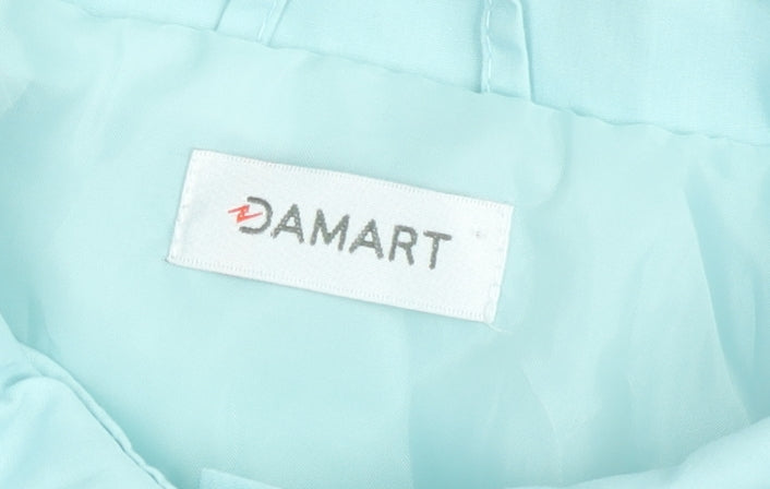 Damart Women Blue Size 12 Basic Jacket with Pockets