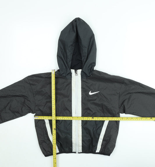Boys UK Size 8-9 Years Nike Black Windbreaker Coat