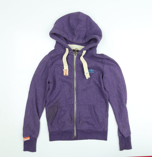 Womens UK Size S Superdry Purple Basic Jacket