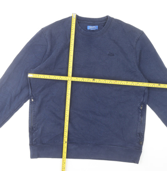 Mens UK Size L adidas Blue Pullover Sweatshirt