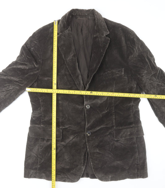 Hugo Boss Men's Brown Velvet Cotton Blazer Jacket Size 40 Regular