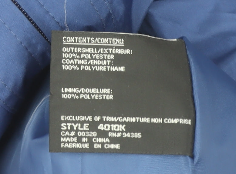 Apropos Womens Blue Hooded Parka Jacket XL Polyester Zip Pockets