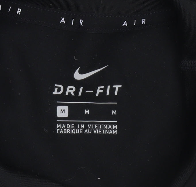 Nike Women Black Dri-FIT Air Long Sleeve Cropped T-Shirt M