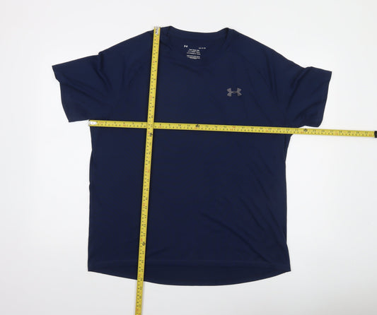 Under Armour Men's Blue Tech T-Shirt L Relaxed Fit Gym Top