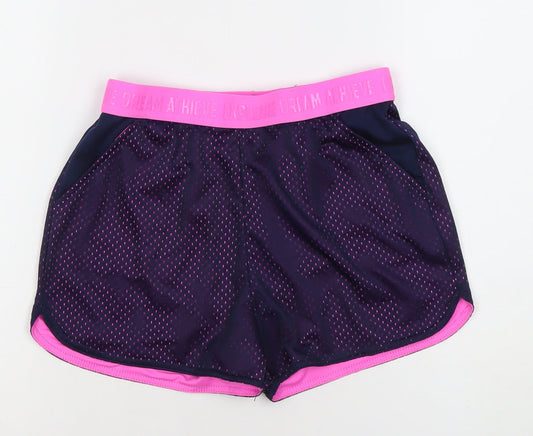 Additional front view of St. Bernard for Dunnes Stores women’s purple biker active shorts size 25in waist