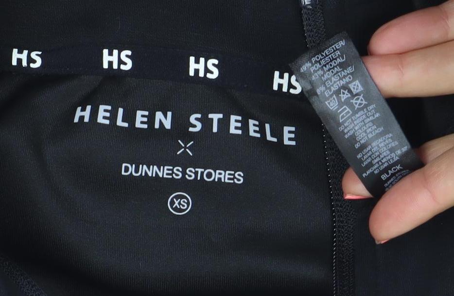 Helen Steele x Dunnes Stores Black 1/2 Zip Pullover Sweatshirt XS Women