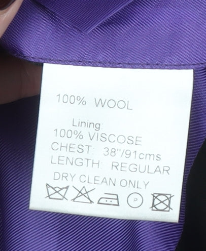 Daniel Hechter Men's Black Wool Shawl Lapel Suit Jacket 38R