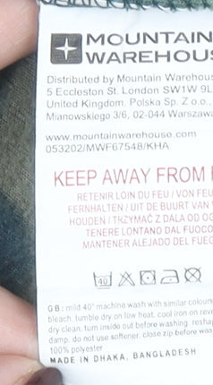 Mountain Warehouse Boys Green Camouflage Fleece 1/4 Zip Pullover Sweatshirt 9-10 Years