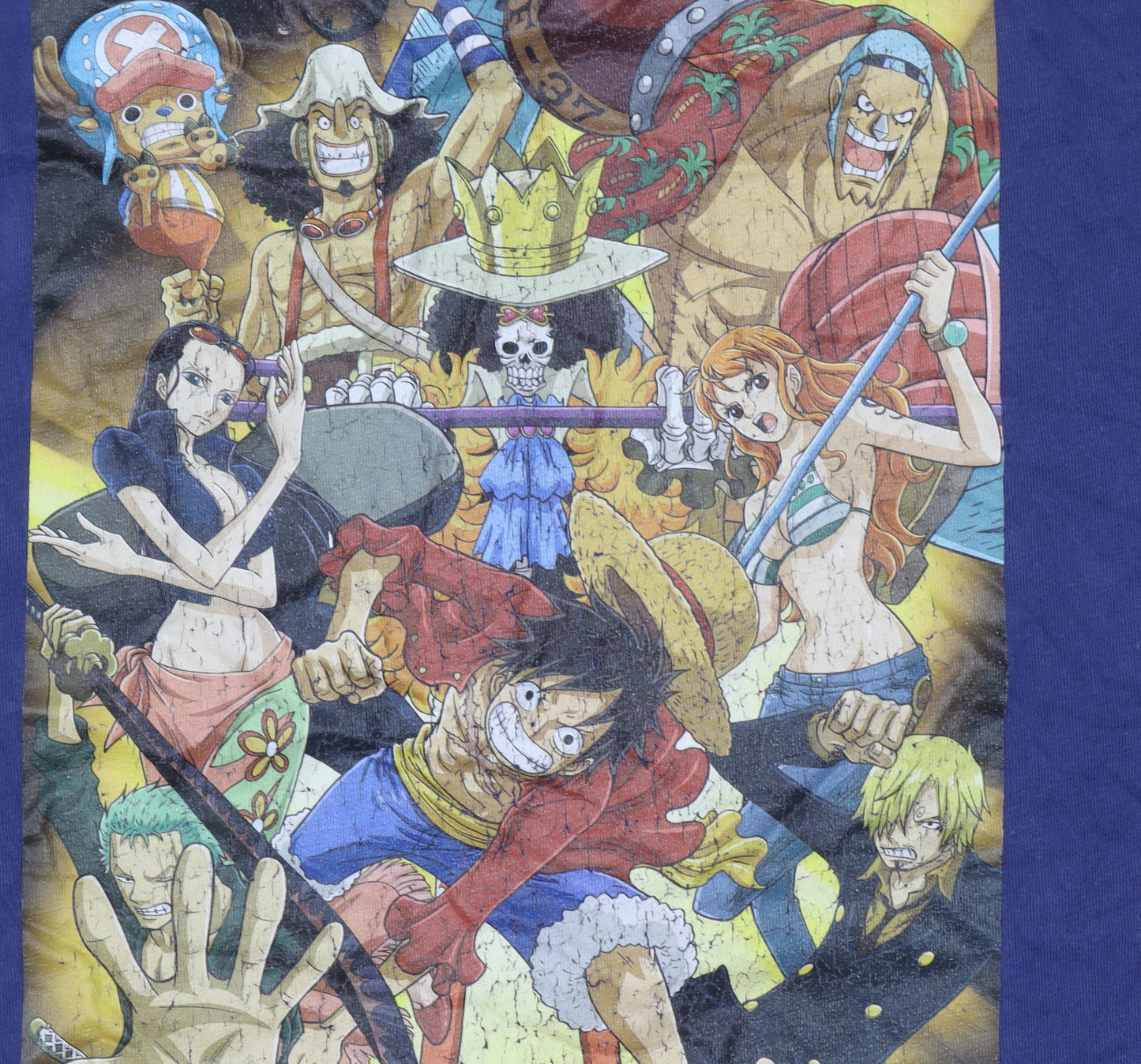 One Piece Anime Men’s Navy Blue L T-Shirt Toei Animation 2021 Short Sleeve
