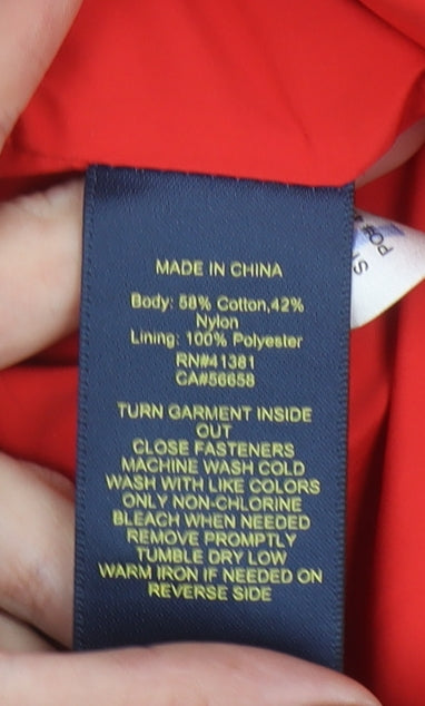 Polo Ralph Lauren Boys Red Hooded Windbreaker Jacket Size 8 Years