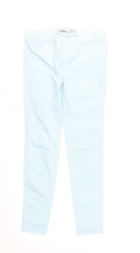 Additional front view of Denim Co Women's Blue, size 10, Skinny Stretch Jeans