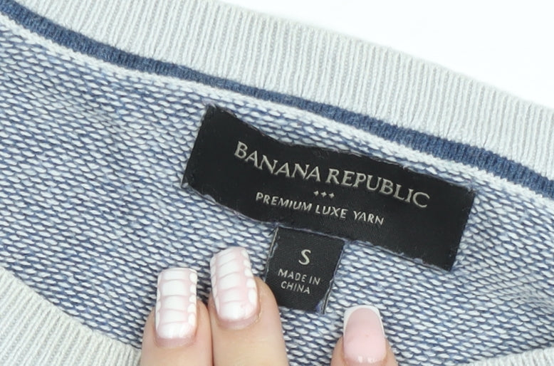 Banana Republic Men's Blue Small Pullover Sweatshirt Knit Crew Neck