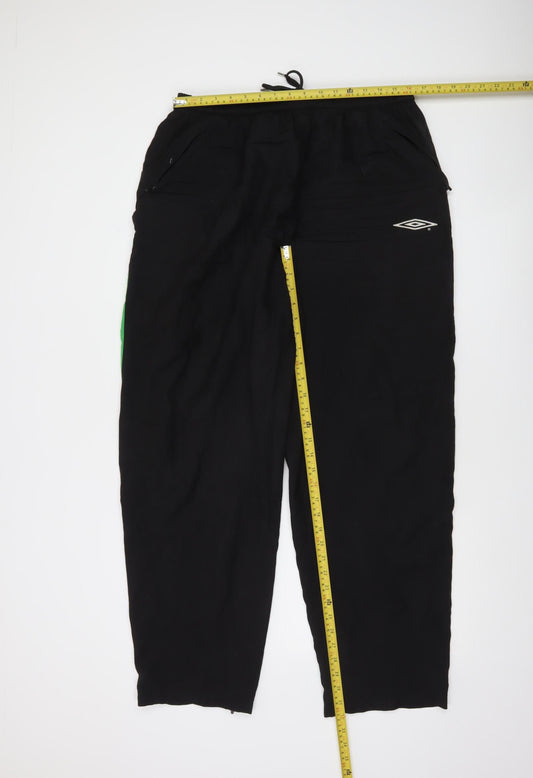 Umbro Men's Black XL Joggers Sports Trousers with Ankle Zips