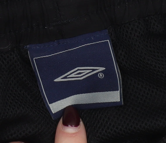 Umbro Men's Black XL Joggers Sports Trousers with Ankle Zips