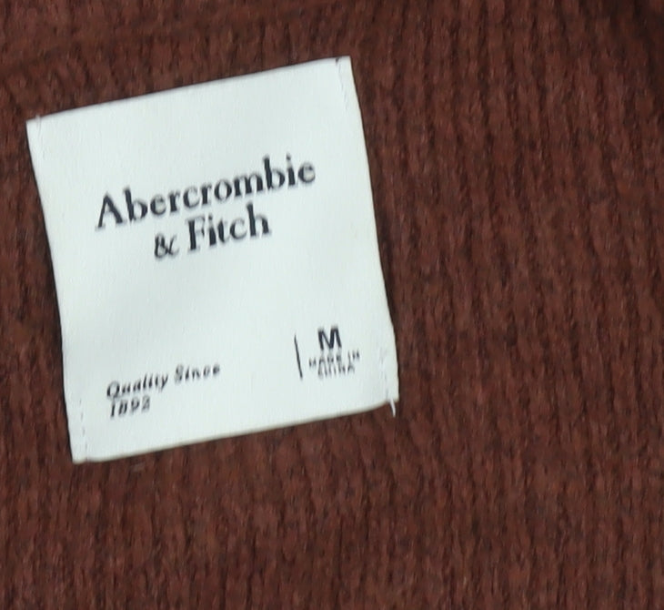 Abercrombie & Fitch Women Brown Collared Long Sleeve Pullover Jumper M