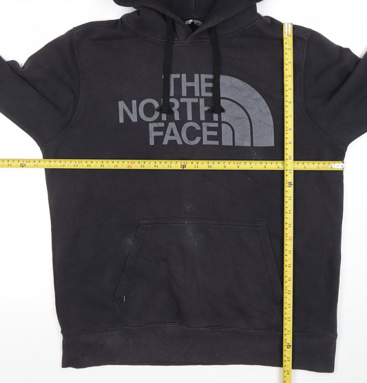 The North Face Men's Black Pullover Hoodie Size M Logo Outdoor Sweatshirt