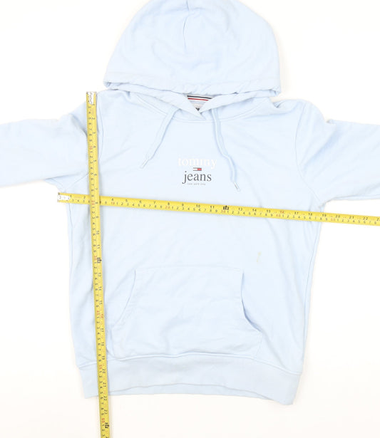 Womens UK Size XS Tommy Jeans Blue Pullover Hoodie