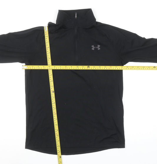 Under Armour Men's Black Small 1/4 Zip Sports Sweatshirt