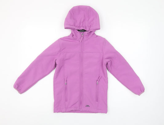 Girls UK Size 5-6 Years Trespass Purple Soft Shell