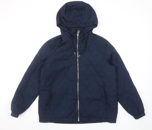 St. Bernard for Dunnes Stores Navy Quilted Hooded Jacket Medium Women’s