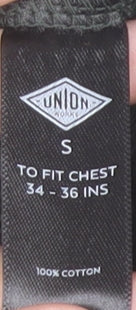 Union House Men’s Black 1/2 Zip High Neck Cotton Sweatshirt Size S