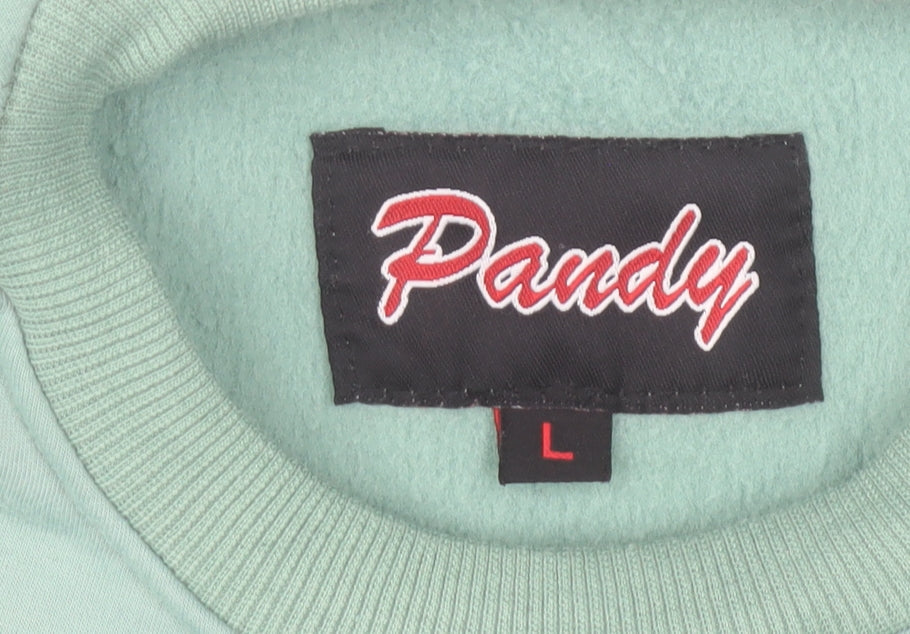 Pandy Women’s Green Mickey Mouse Pullover Sweatshirt Size L