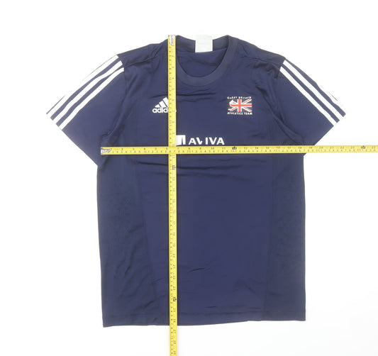 Adidas Men’s Blue Great Britain Athletics T-Shirt Medium