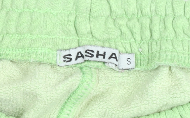 Sasha Womens Green Jogger Sweatpants Small Elastic Waist