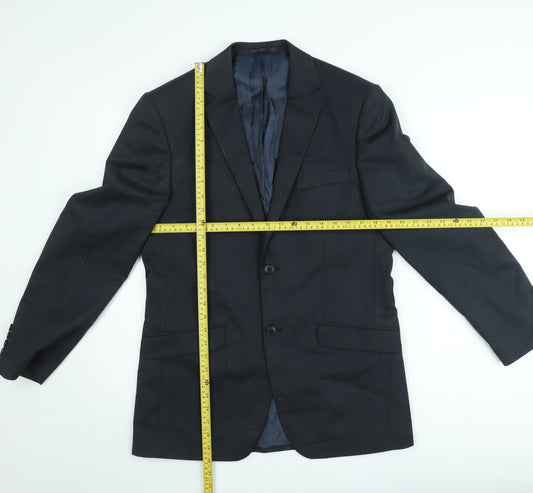 Marco Capelli Men's Blue 38R Wool Blend Formal Blazer Jacket