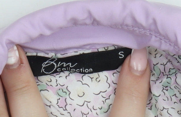 BM Collection Women's Purple Full Zip Mid-Length Jacket Size S