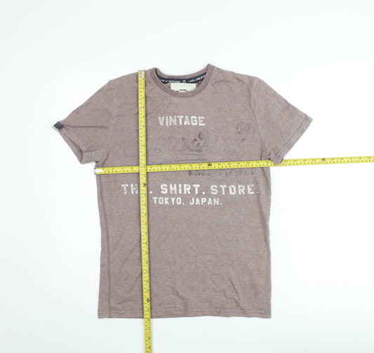 Womens UK Size S Superdry Brown Basic T-Shirt
