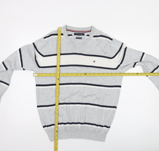 Mens UK Size S Tommy Hilfiger Grey Pullover Jumper