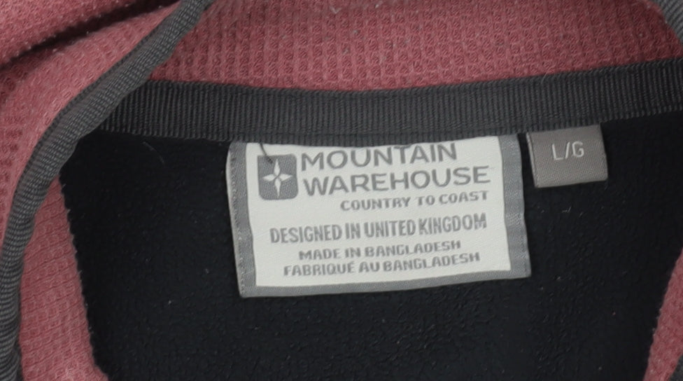 Mens UK Size L Mountain Warehouse Pink Henley Sweatshirt