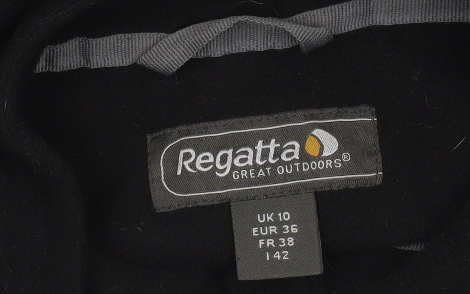 Regatta Women's Black Fleece Pullover Sweatshirt UK 10 1/4 Zip Outdoor
