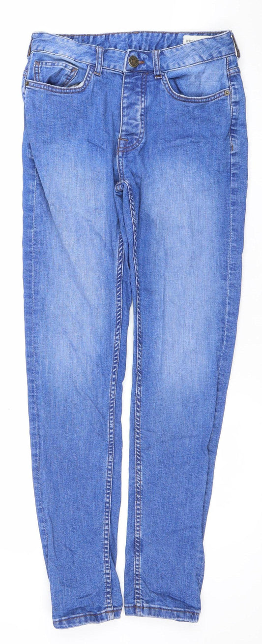 Additional front view of Denim Co Men's Blue Skinny Jeans W28 L32 Cotton Blend