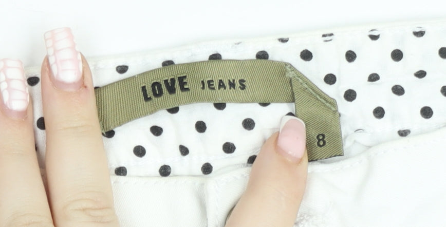 LOVE Jeans Women's White Size 8 Straight Leg Denim Jeans
