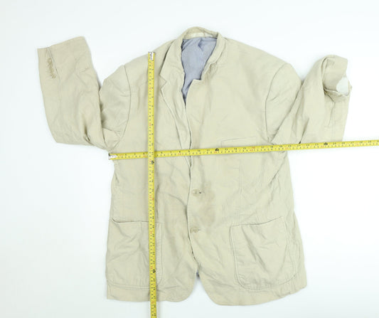 Marks and Spencer Men’s Beige Linen Cotton Blazer Jacket 44S