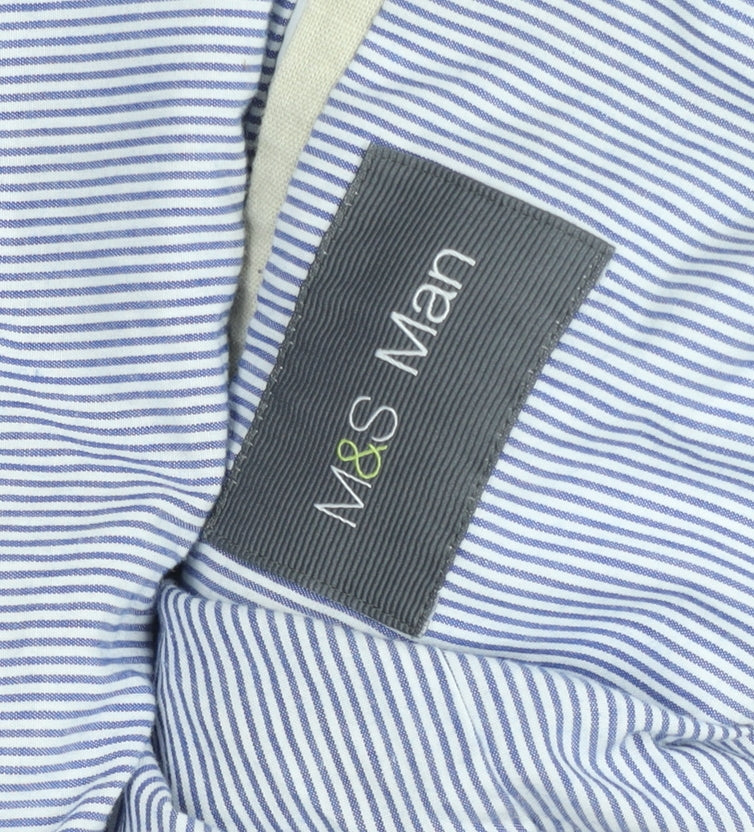 Marks and Spencer Men’s Beige Linen Cotton Blazer Jacket 44S