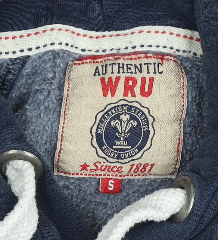 WRU Men's Blue Small Pullover Hoodie Vintage 81 Rugby Sweatshirt