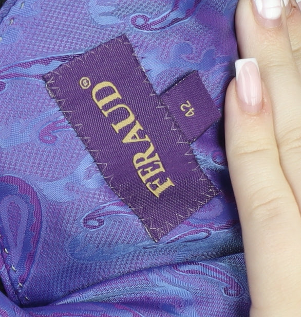 FERAUD Men's Black Wool Blazer Jacket 42 Regular Classic Fit