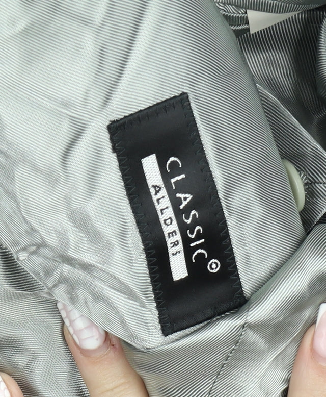 Allders Men's Black Wool Blend Classic Fit 40R Blazer Jacket