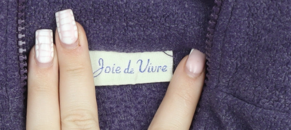 Joie de Vivre Women's Purple 1/2 Zip Fleece Sweatshirt Size M