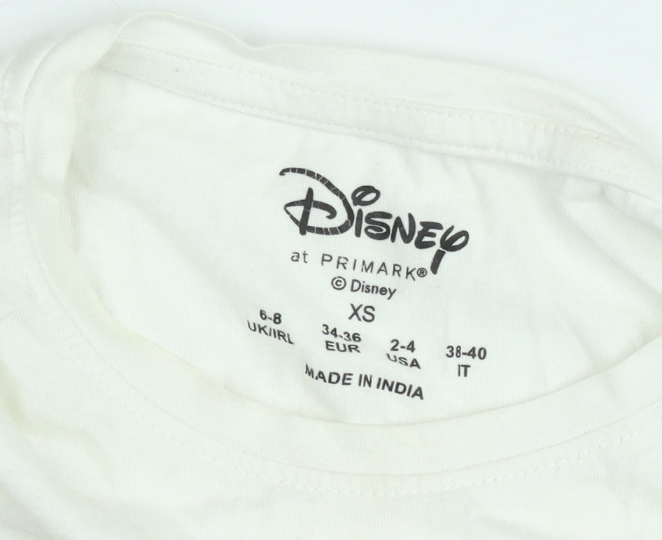Disney at Primark Girls White XS Mickey & Friends Graphic T-Shirt