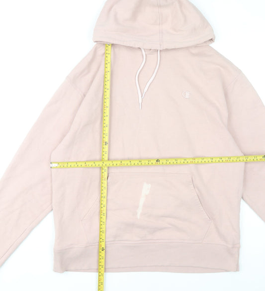 Champion Women’s Pink Pullover Hoodie Size L Cotton Blend