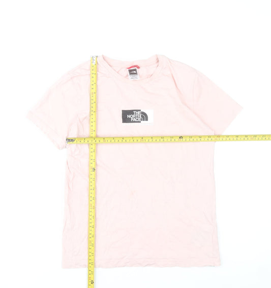 The North Face Girls Pink XL Lightweight Cotton Logo T-Shirt