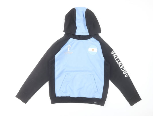 FIFA World Cup Qatar 2022 Boys Argentina Blue Black Pullover Hoodie Size 10/12