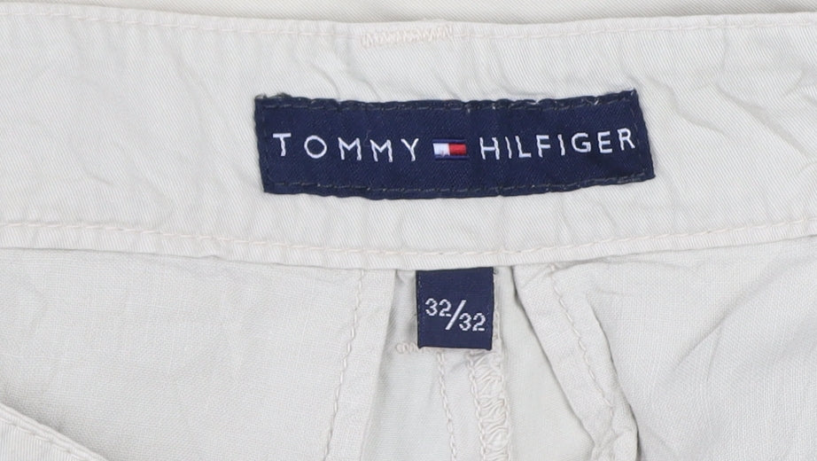 Tommy Hilfiger Men’s Beige Chino Trousers 32x32 Cotton Regular Fit